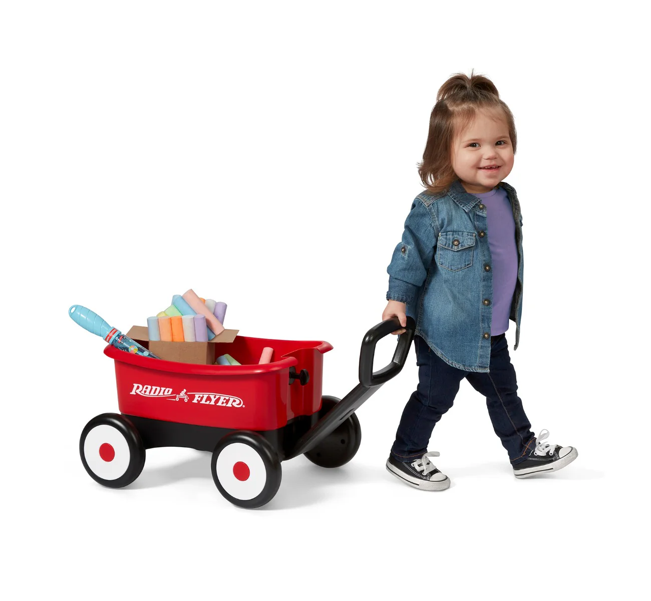 Push & Pull Walker Wagon with Bubbles and Chalk - Image 3