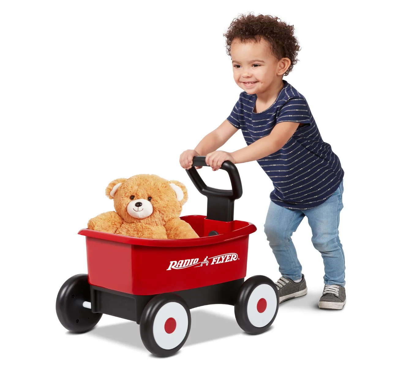 Push & Pull Walker Wagon with Teddy Bear - Image 2