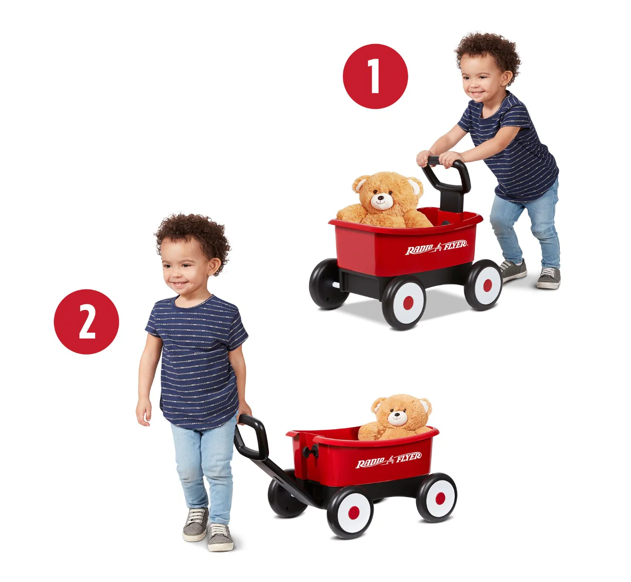 Push & Pull Walker Wagon with Teddy Bear - Image 4