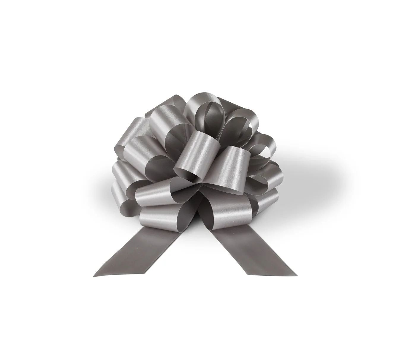 9'' Medium Silver Gift Bow - Image 2
